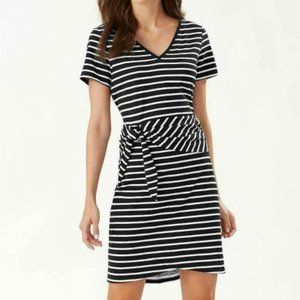Tommy Bahama Size Medium Sonoran Stripe Tie Waist Dress